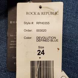 Rock & Republic Women Blue Skinny Jeans Sz 24 NWT