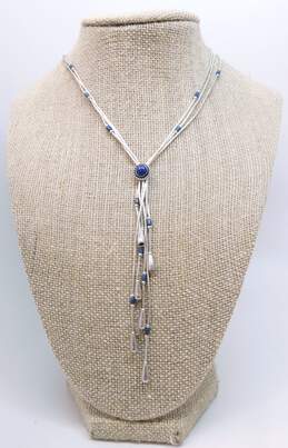 Carolyn Pollack 925 Liquid Silver Lapis Necklace 11.3g
