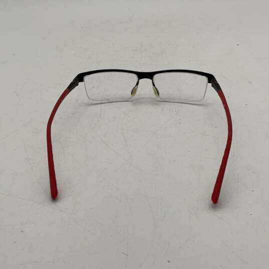 Mens 6050 Red Black Rectangle Eyeglasses Prescription Glasses With Case image number 5