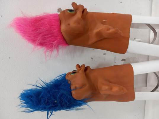Vintage Pair of Rubies Troll Rubber Hand Puppets image number 3