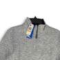 NWT Nautica Mens Gray Heather Fleece 1/4 Zip Mock Neck Pullover Jacket Size S image number 3