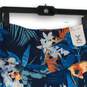 NWT Xersion Womens Blue Orange Isla Floral High-Rise Fitted Biker Shorts Size 3X image number 3
