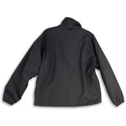 Mens Gray Mock Neck Welt Pocket Long Sleeve Full-Zip Jacket Size XL alternative image