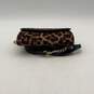 Michael Kors Womens Brown Leopard Print Adjustable Strap Crossbody Bag Purse image number 4