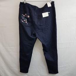 Melissa McCarthy Slimming Silhouette Floral Embroidered Skinny Jeans Size 20W alternative image
