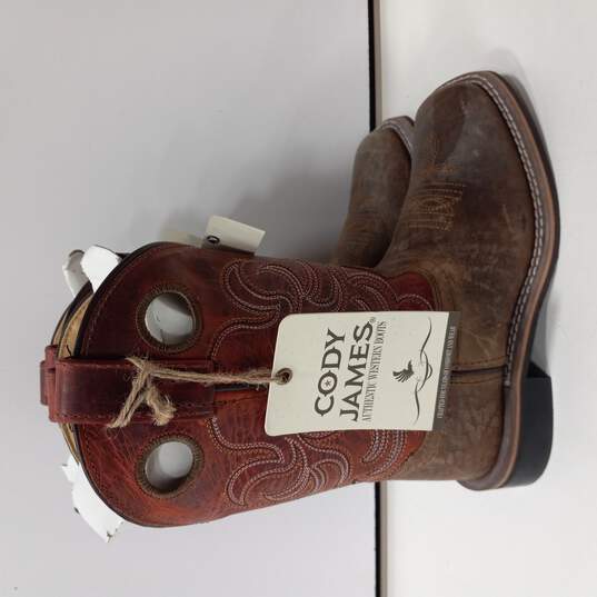 Youth Red Top Western Boots Sz 1D NWT image number 1