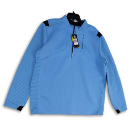 NWT Mens Blue 1/4 Zip Mock Neck Cold Gear Golf Athletic Jacket Size XXL