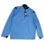 NWT Mens Blue 1/4 Zip Mock Neck Cold Gear Golf Athletic Jacket Size XXL image number 1
