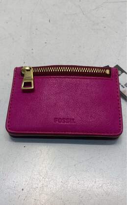 Fossil Leather Mini Tab Wallet Hot Pink alternative image