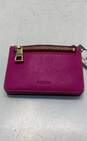 Fossil Leather Mini Tab Wallet Hot Pink image number 2