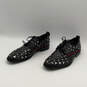 Mens Black Leather Studded Round Toe Lace-Up Oxford Dress Shoes Size 8.5 image number 2