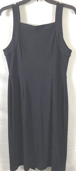Ann Taylor Women Black Ribbed Dress M alternative image