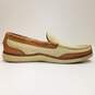 Tommy Bahama Oyster Beige Leather Boat Shoe Loafers Men's Size 11M image number 2