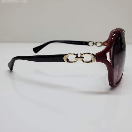AUTHENTICATED COACH HC8145 'MILKY BLACK CHERRY' SUNGLASSES image number 5