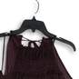NWT Free People Womens Dark Purple Smocked Halter Neck My Oh My Tank Top Size XS image number 3