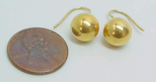 Fancy 14k Yellow Gold Ball Drop Earrings 1.6g image number 5