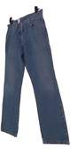 Mens Blue Denim Medium Wash Pockets Casual Straight Jeans Size 34x30 image number 2