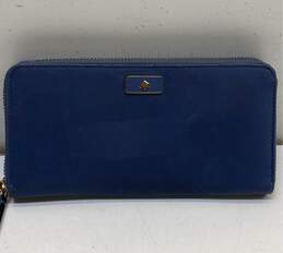 Katie Spade Continental Wallet Zip Around Light Blue Wallet