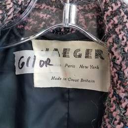 Vintage Jaeger pink metallic tweed overcoat UK size 6 alternative image