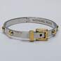 Michael Kors Gold/Silver Tone Hinge Buckle 7.5inch Bracelet 28.3g image number 1