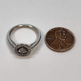 Designer Pandora S925 ALE Sterling Cubic Zirconia Stone Engraved Band Ring alternative image
