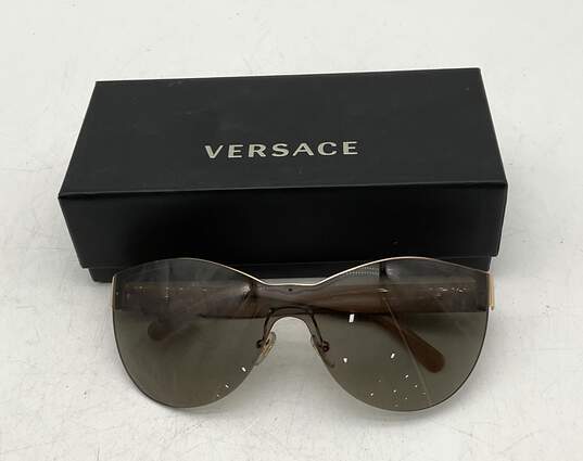 Versace Women's MOD 2144 1002/13 135 2N Brown & Gold Sunglasses With Case image number 2