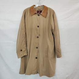 AUTHENTICATED WMNS MULBERRY ENGLAND KHAKI GORE TEX TRENCH COAT SZ 12