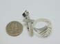 Taxco 925 Crucifix Pendant & Ridged V-Shaped Domed Ring 10.3g image number 3