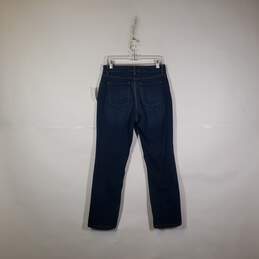 Womens Classic Fit Dark Wash Stretch Denim Straight Leg Jeans Size 10 alternative image