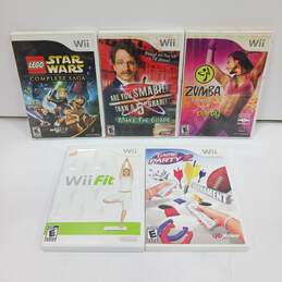 Bundle of 5 Assorted Nintendo Wii Video Games In Cases alternative image