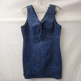 Women's Blue Denim International Concepts V-Neck Midi Dress Size 12