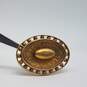 Rare 14k Gold Victorian 3.75 Inch Antique Mourning Brooch 16.2g image number 3