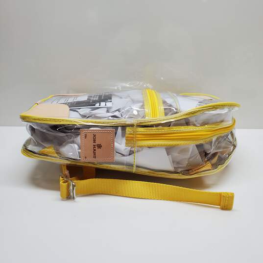 JON HART 16x13x4 CLEAR PVC YELLOW BACKPACK NWT image number 3