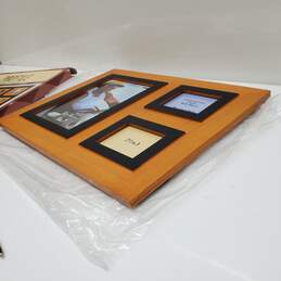 Profile Wall Album Easel Cherry/Ebony Wood 5x7 & 2.5x3 Photo Frame IOB alternative image