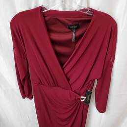 Laundry by Shelli Segal Burgundy Ruched Waist in Women's Size 8 alternative image