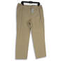 NWT Womens Khaki Flat Front Ultimate Fit Straight Leg Ankle Pants Size 2.5 S image number 1