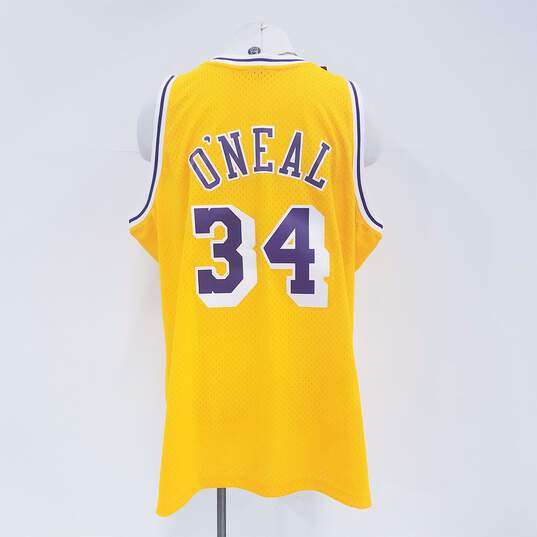 Mitchell & Ness Hardwood Classics Shaquille O'Neal L.A. Lakers Gold Jersey Sz. 2XL (NWT) image number 2