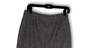 Womens Black White Back Zip Knee Length Straight & Pencil Skirt Size 2 image number 4