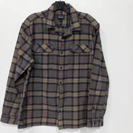 Men's Patagonia Button-Up Long-Sleeve Plaid Shirt Sz L