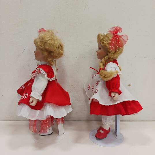 2006 Heritage Signature Collection Peppermint Twins Porcelain Dolls image number 3