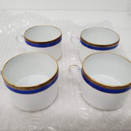 Set of 4 Richard Gimori Gold Plated Rim Teacups Great Condition