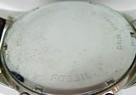 Men's Fossil Dean FS4828 Chronograph Brown Leather Quartz Watch 81.8g image number 5
