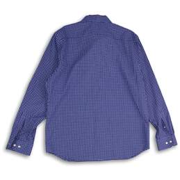 NWT Banana Republic Mens Blue Checked Collared Long Sleeve Button-Up Shirt Sz XL alternative image