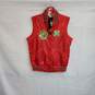 Diesel Red Embroidered Full Zip Vest WM Size L image number 1