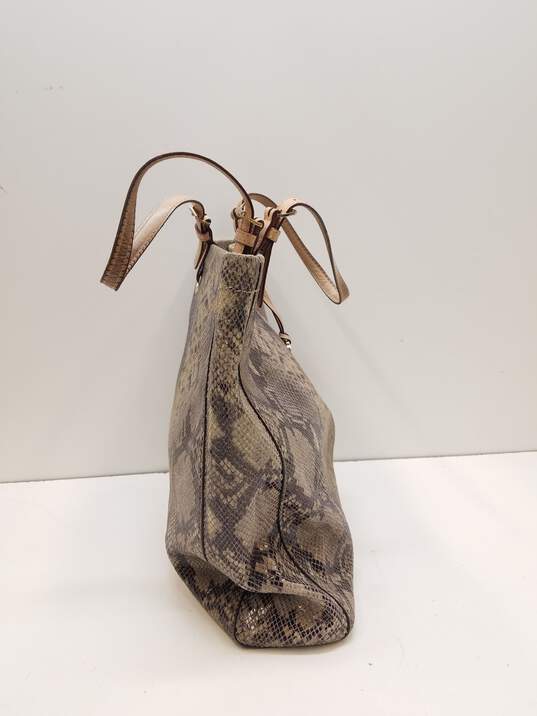 Michael Kors Snake Embossed Leather Satchel Crossbody Bag