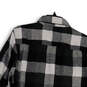 NWT Mens Black Gray Checked Long Sleeve Collared Button-Up Shirt Size M image number 4