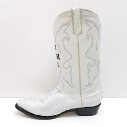 Mexican Western Croc Embossed Leather Cowboy Boots Men's Size 11.5 D alternative image