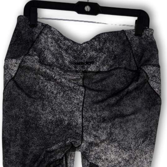 NWT Womens Gray White Flecked Elastic Waist Pull-On Ankle Leggings Size 2X image number 4