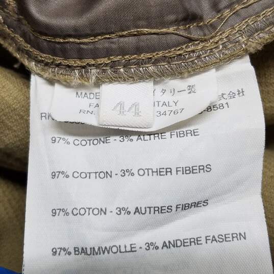 Prada Beige Cotton Corduroy Straight Leg Pant Wm Size 44 AUTHENTICATED image number 4