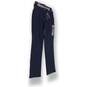 NWT Womens Navy Blue Flat Front Pockets Straight Leg Chino Pants Size 10 image number 3